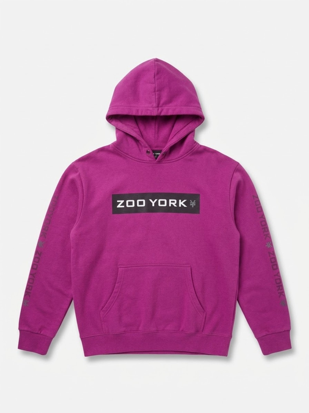 Zoo York Y2K Streetwear Magenta Hoodie with Front Logo